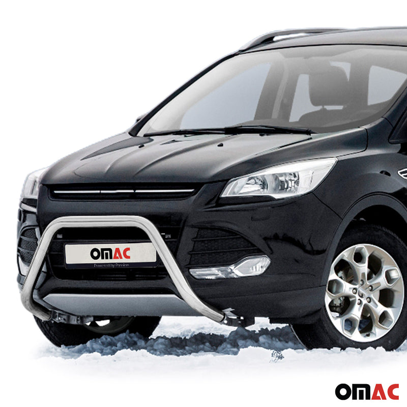 Pare-Buffle Avant Pour Ford Kuga II 2012-2017 en Acier Inoxy Argent