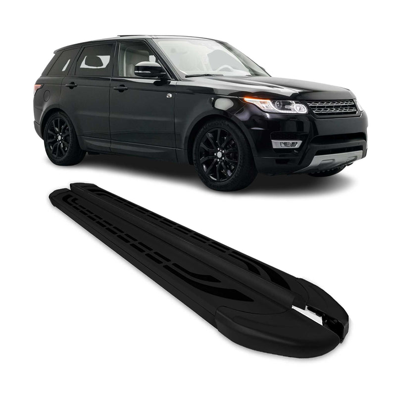Marchepieds Latéraux pédale pour Range Rover Sport 2013-2024 Aluminium Noir 2Pcs