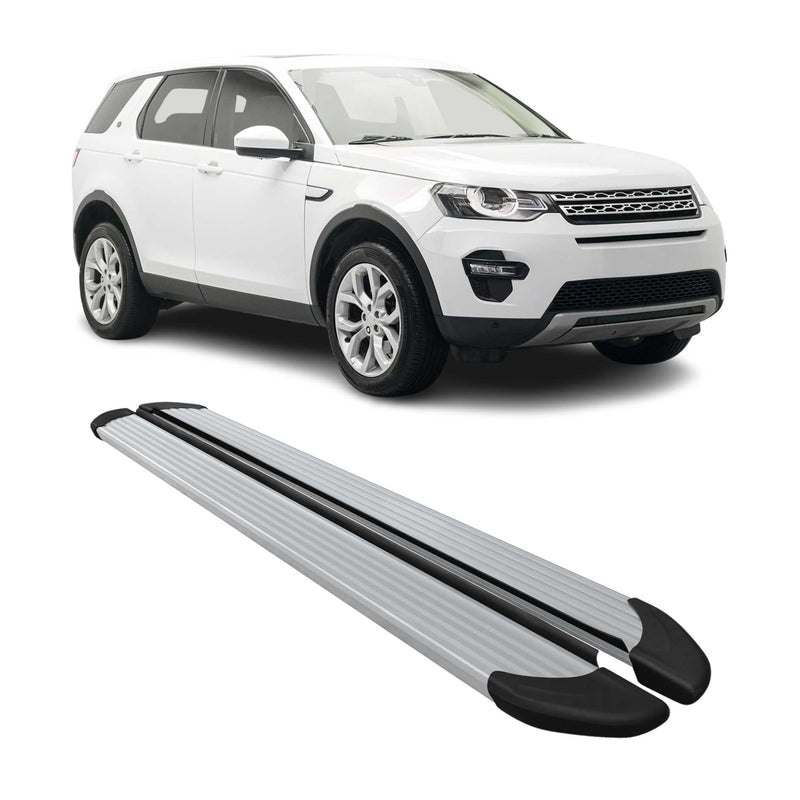 Marchepieds Latéraux pour Land Rover Discovery Sport L550 2014-2020 Alu Argent
