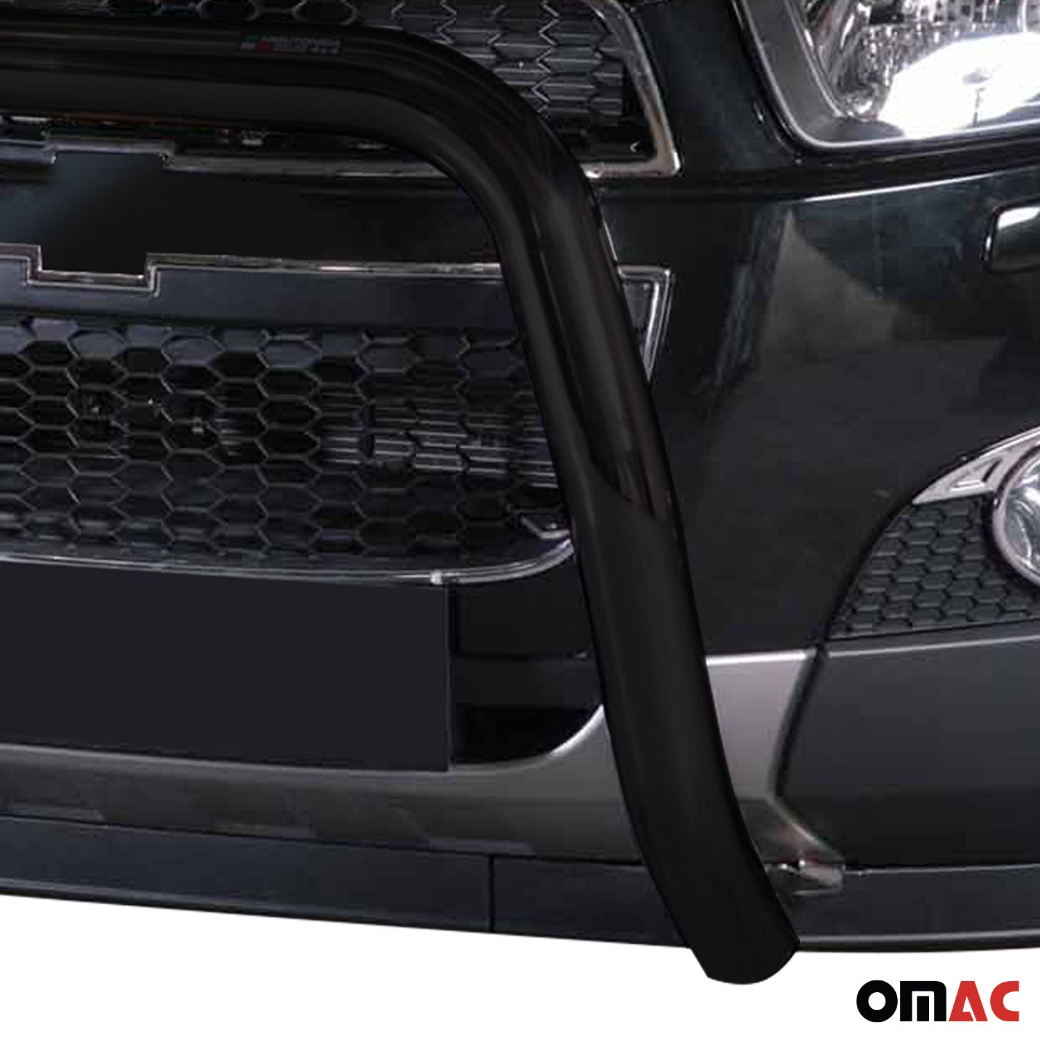 Pare-buffle Avant pour Chevrolet Captiva 2011-2016 76 mm en Acier Noir