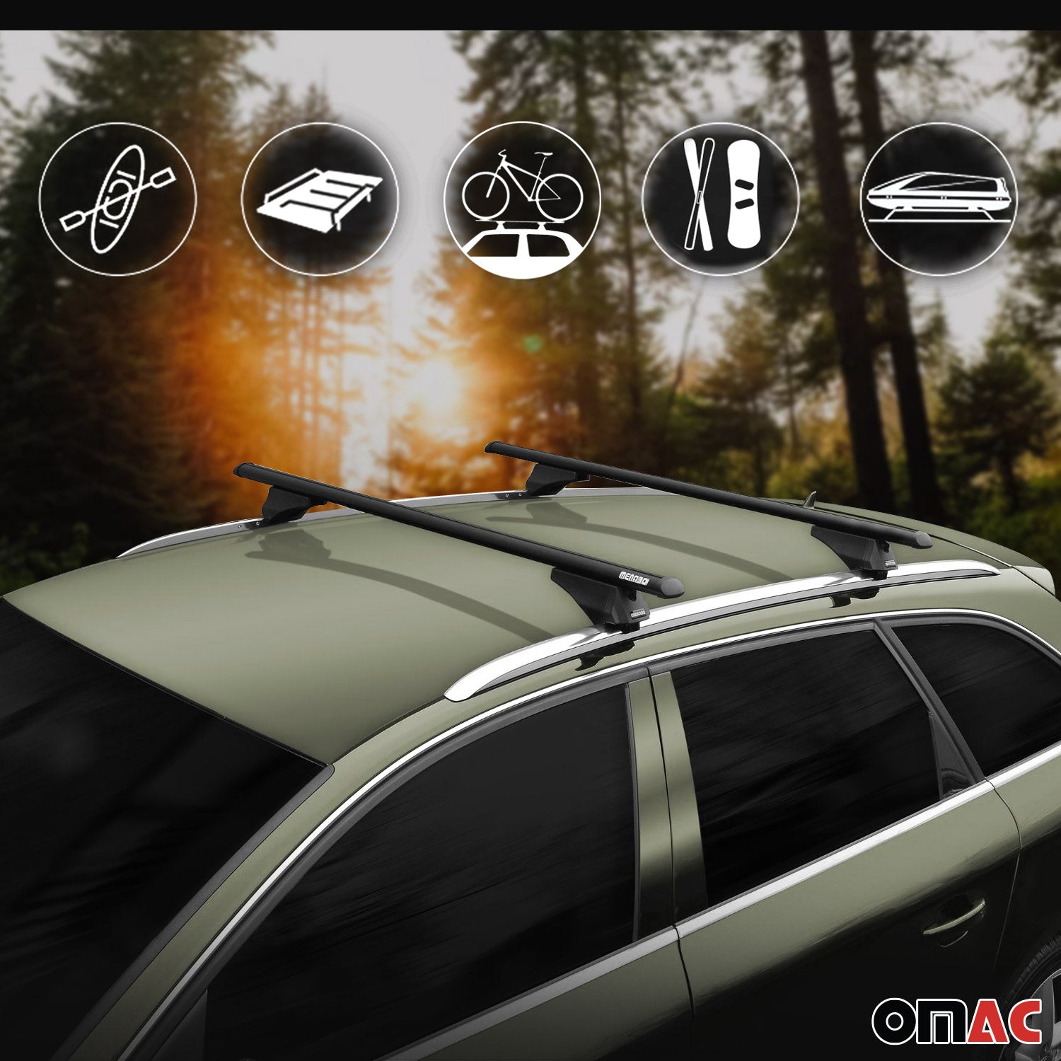 Tiger Barres de toit transversales pour Hyundai Ioniq 9 2025-2026 Noir