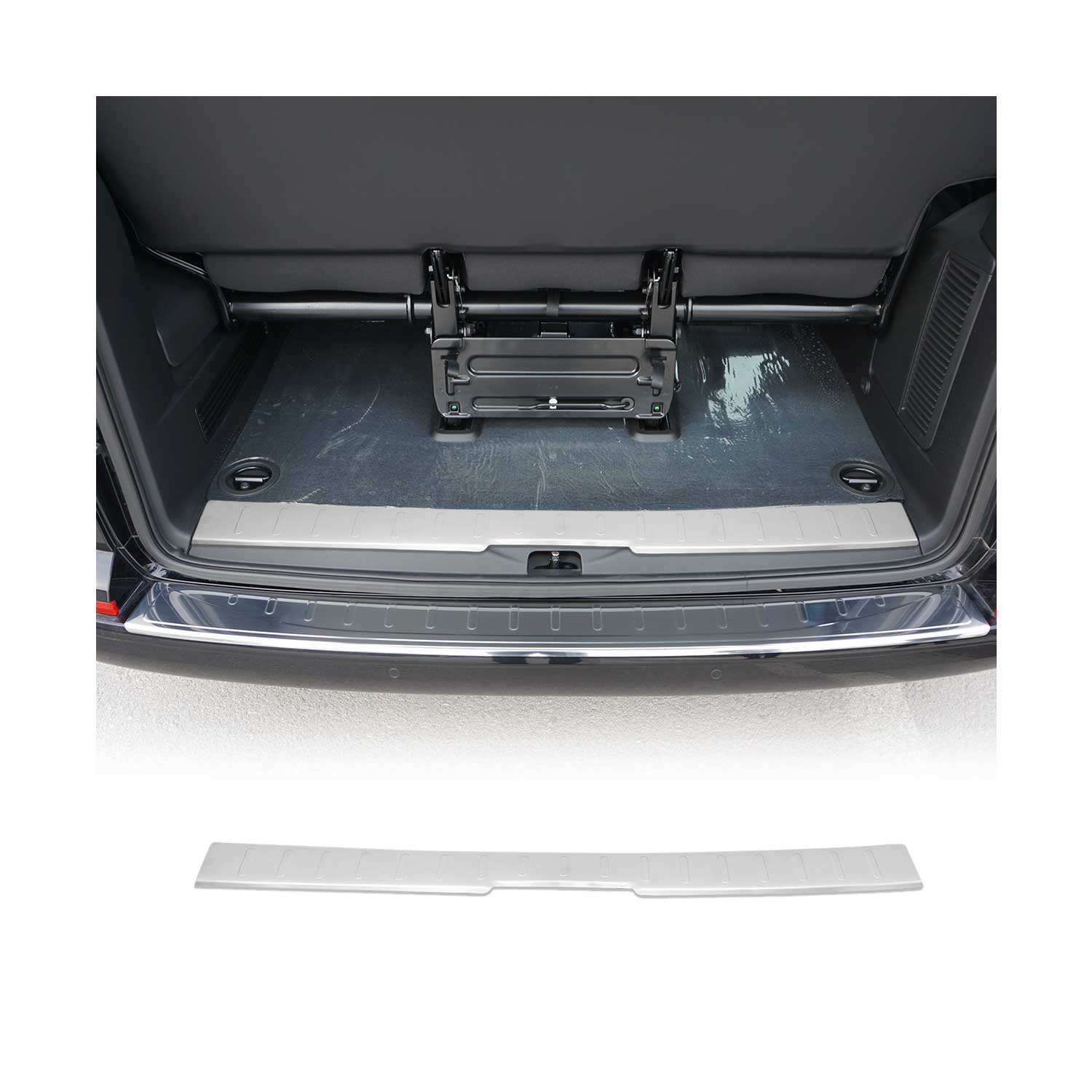 Protection Seuil Coffre Pour VW T6 T6.1 Transporter 2015-24 Brossé Porte simple