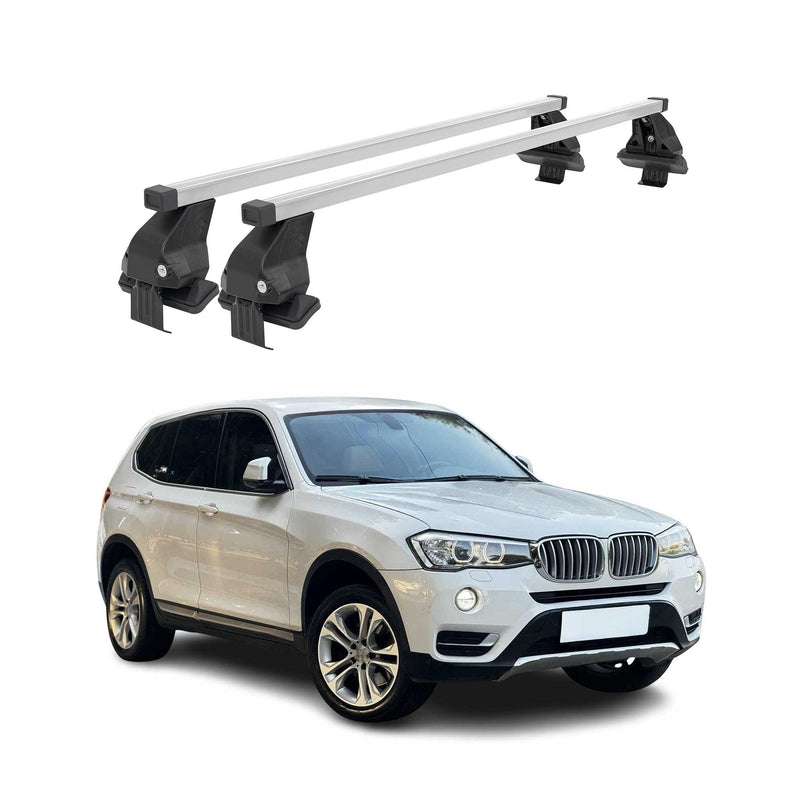 Barres de toit transversales Menabo pour BMW X3 F25 2010-2017 Acier Gris