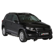 Pare-buffle Avant pour VW Tiguan 2011-2016 FL 76mm en Acier Noir