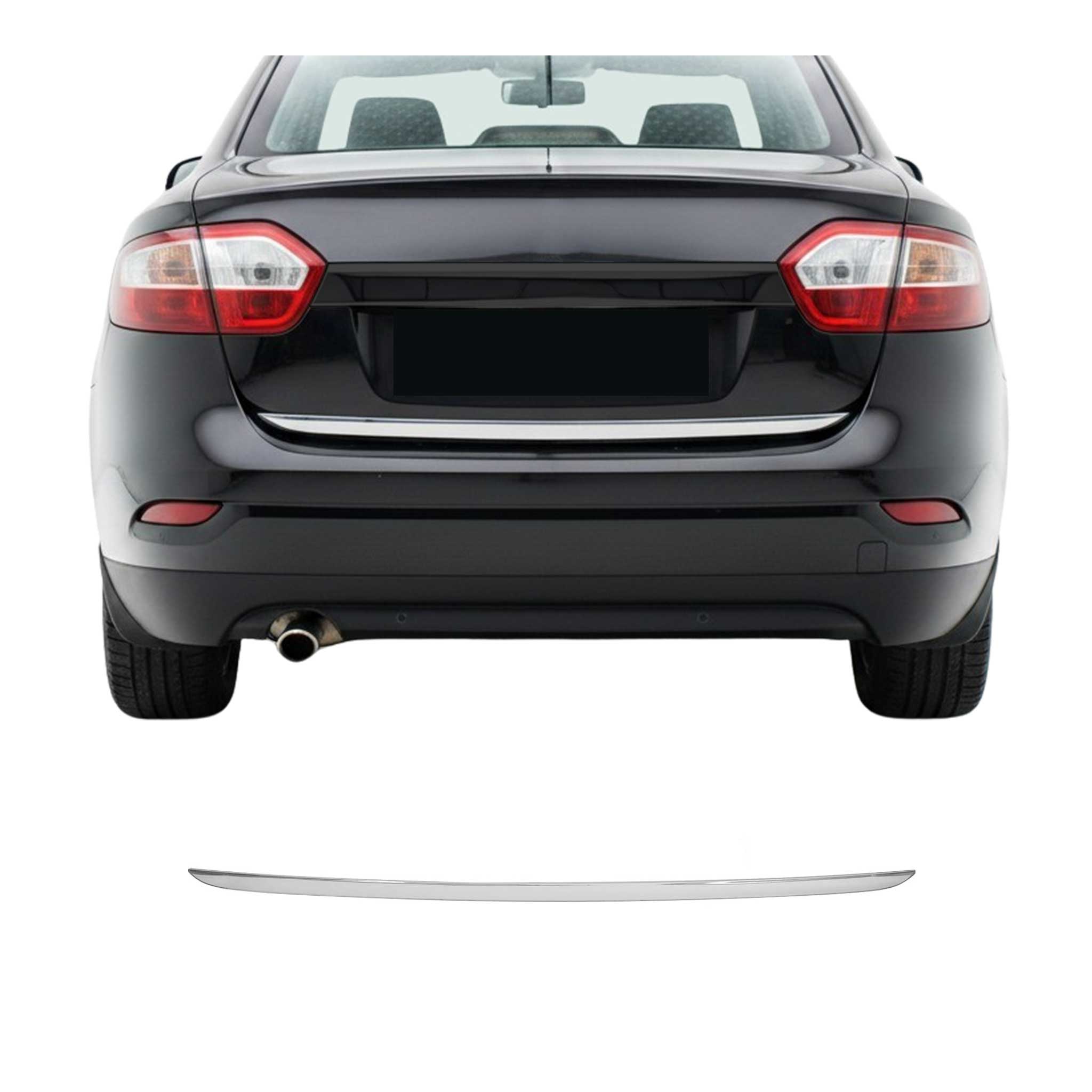 Garniture de Hayon Coffre pour Renault Fluence 2010-2021 acier inox