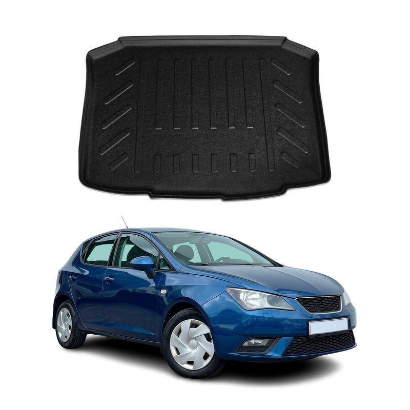 Tapis de Coffre pour Seat Ibiza 2009-2017 HB en TPE Noir