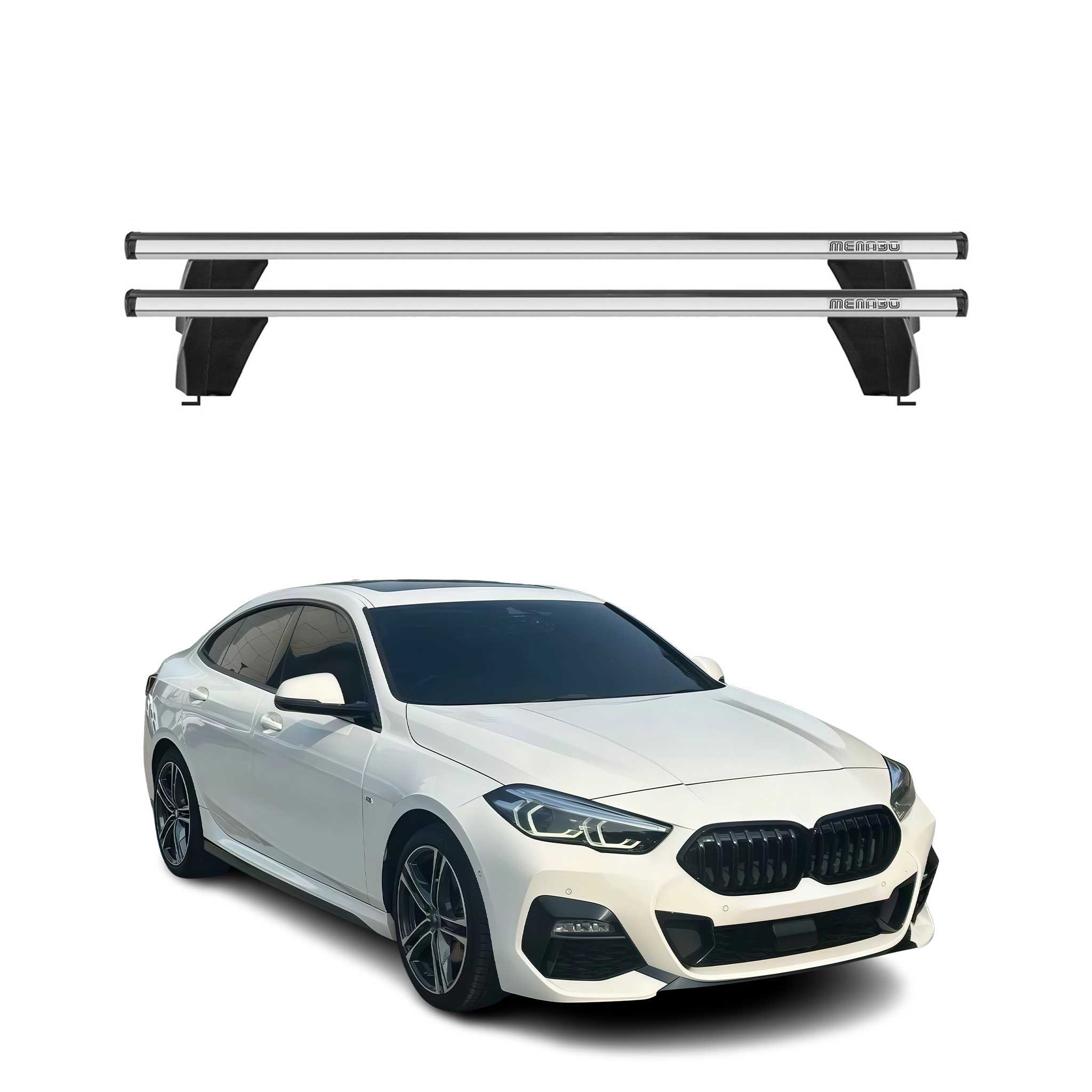Menabo Barres de toit transversales pour BMW 2 Gran Coupe F44 2019-2024 Alu Gris
