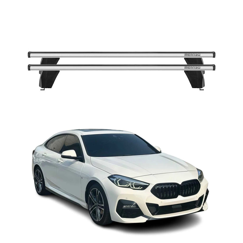 Menabo Barres de toit transversales pour BMW 2 Gran Coupe F44 2019-2024 Alu Gris
