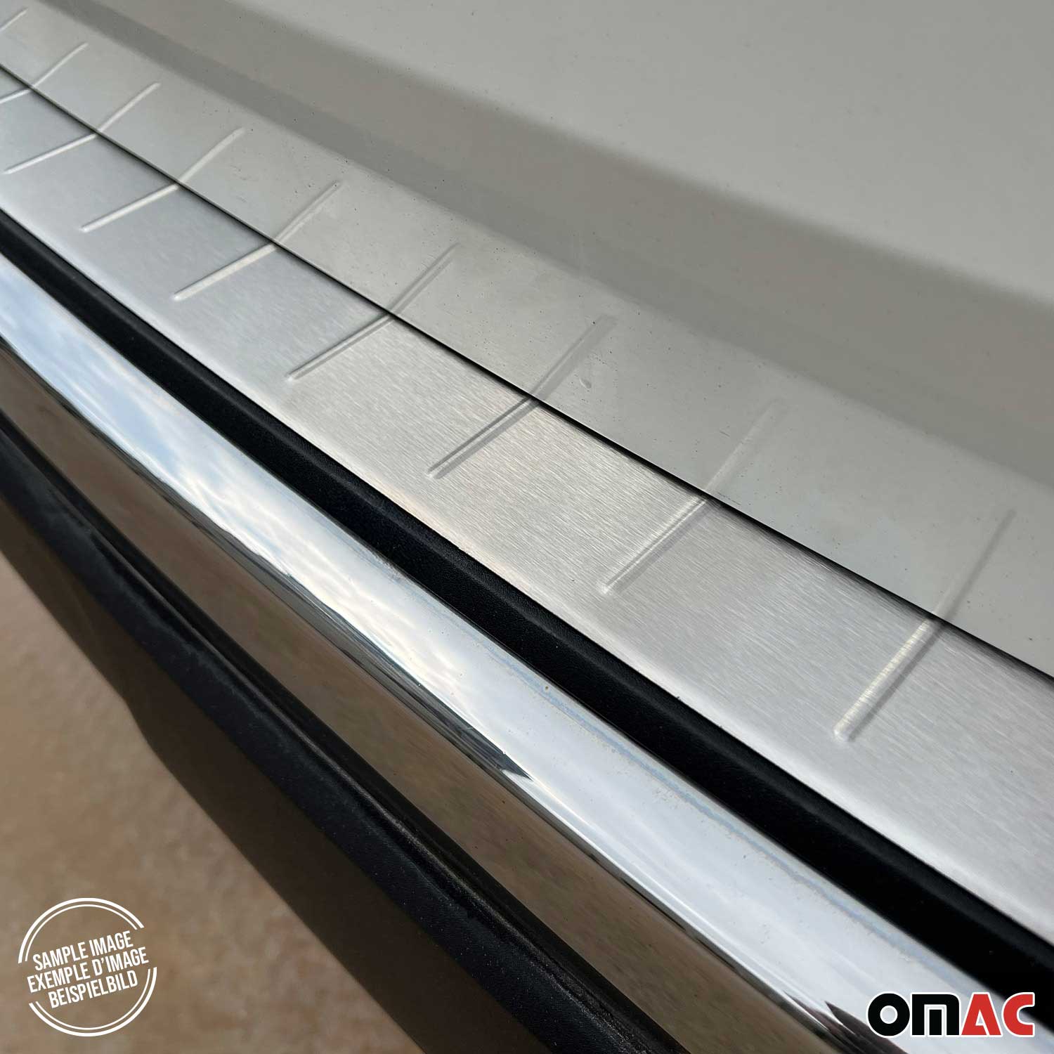 OMAC Protection de Pare-Chocs pour Audi Q5 FY 2017-2025 Inox finition brossée