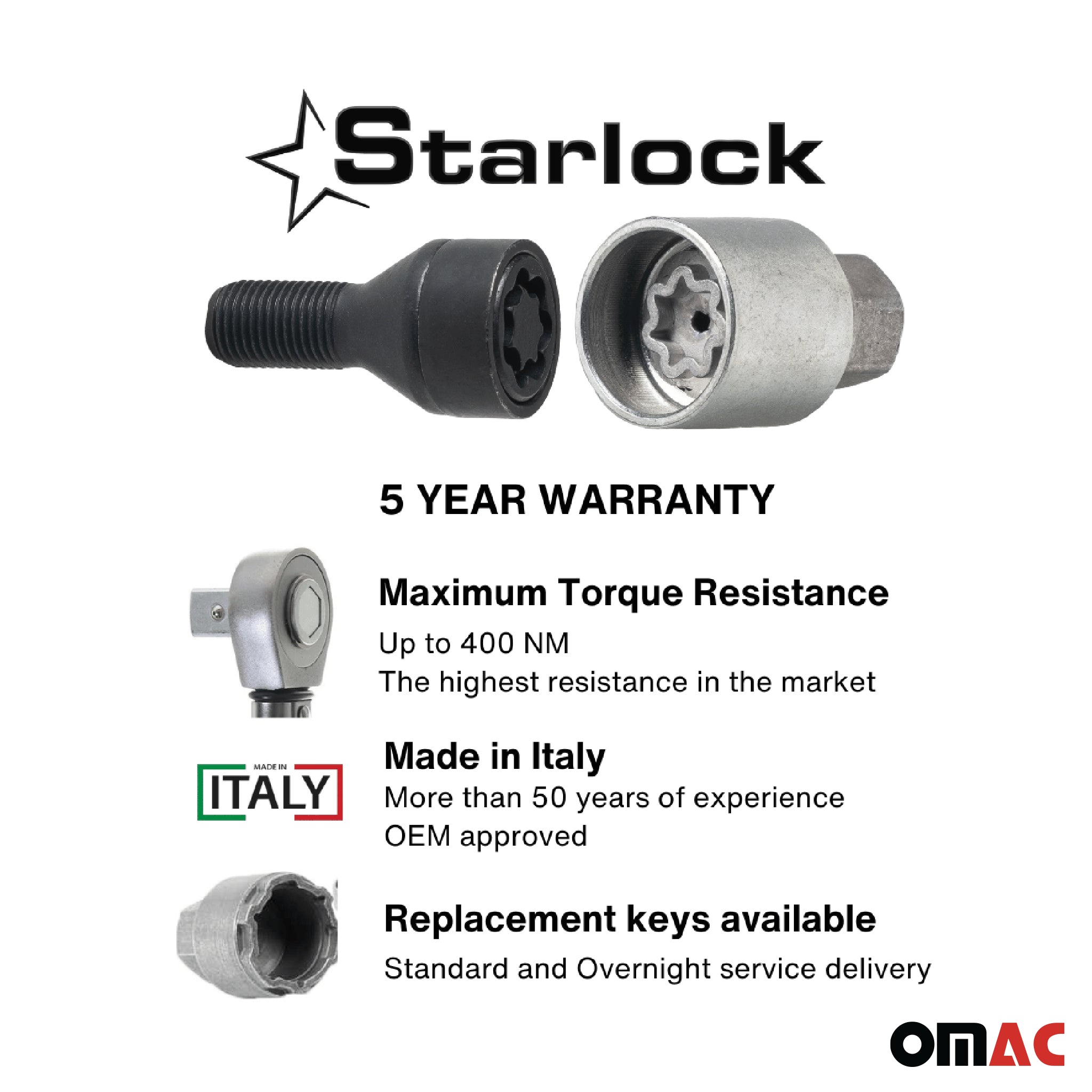 Vis de roue antivol pour Dodge Nitro 2007-2012 Acier Noir lot de 4 1/2"