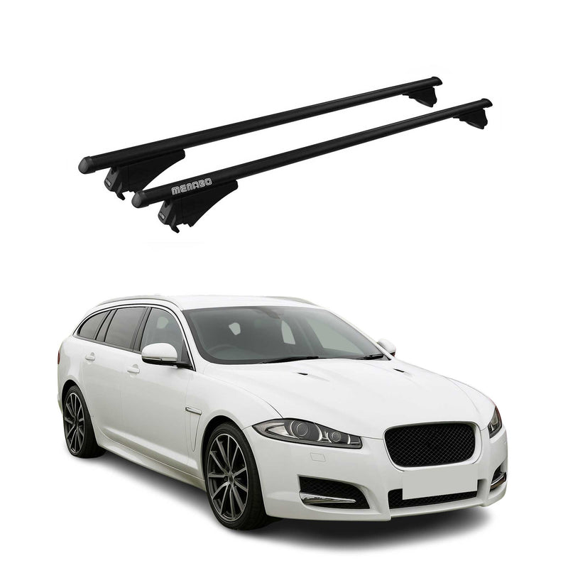 Tiger Barres de toit transversales pour Jaguar XF Sportbrake 2008-2015 Noir