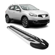 Marchepieds Latéraux pour Nissan Qashqai J10 2006-2014 Alu 2Pcs