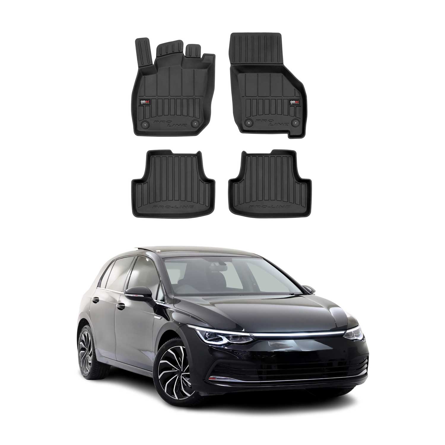 Tapis de Sol pour VW Golf 2020-2022 TPE Noir