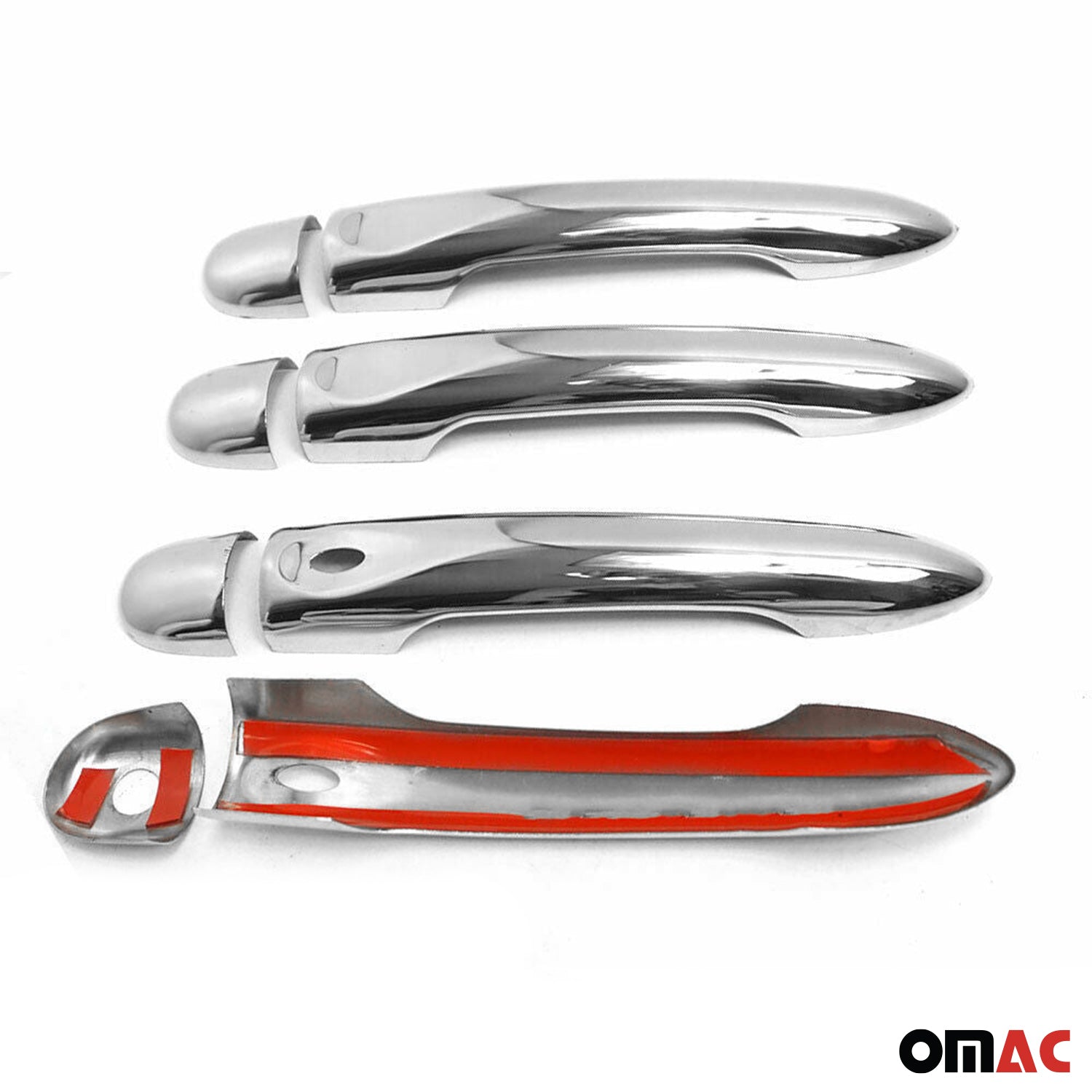 Couverture de poignée de porte pour Renault Captur I 2013-19 Acier Sans clé 8Pcs