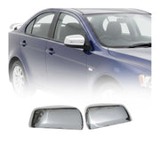 Coques de Rétroviseurs pour Mitsubishi Lancer 2008-2017 en Acier Chromé Argent