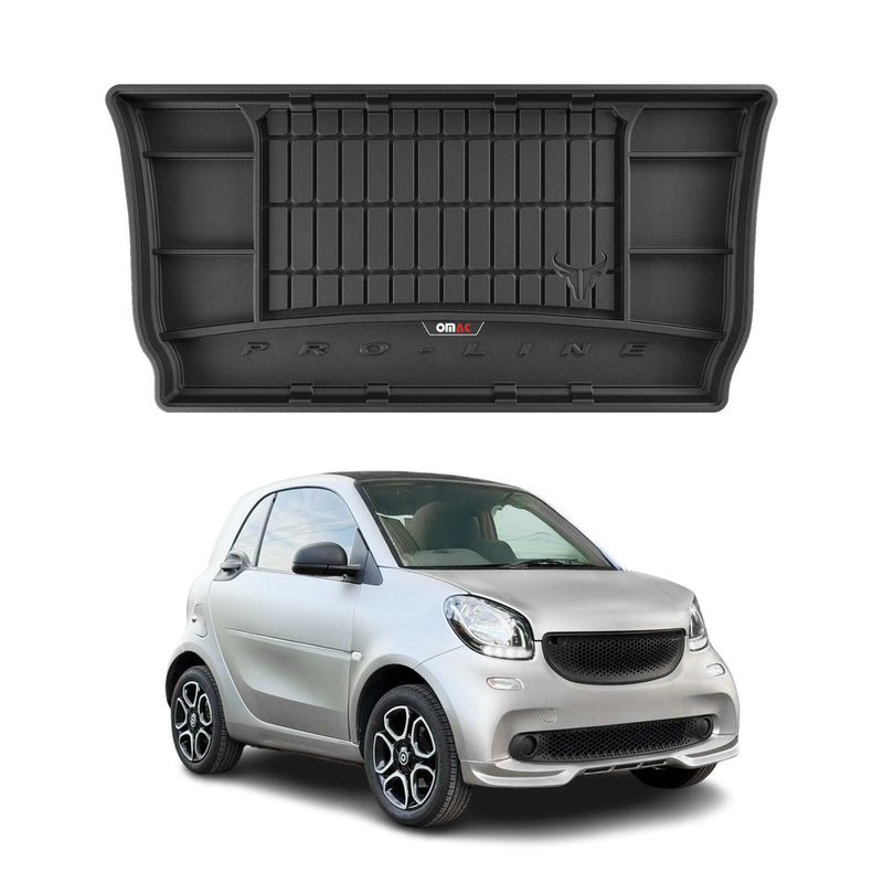 Tapis de Coffre pour Smart Fortwo 2014-2020 TPE Noir