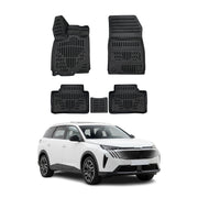 Tapis de sol pour Peugeot E-5008 2024-2027 Noir 3D en Caoutchouc TPE 4Pcs