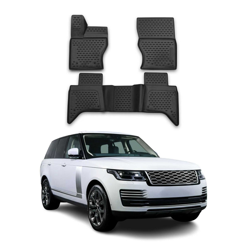OMAC Tapis de sol pour Land Rover Range Rover L405 2015-2021 en caoutchouc Noir