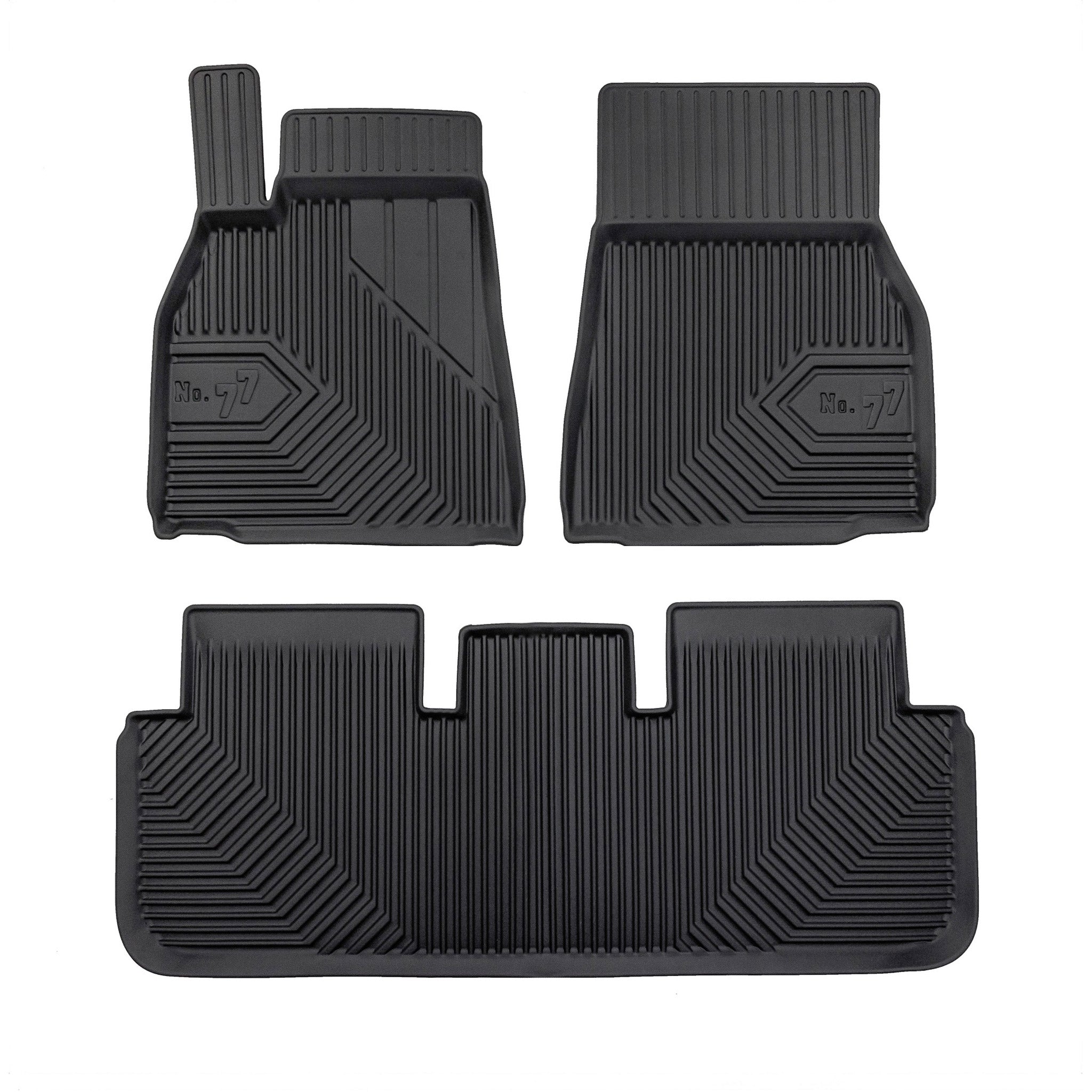 Tapis de Sol de Voiture pour Tesla Model S 2021-2026 FL TPE Imperméable 3Pcs