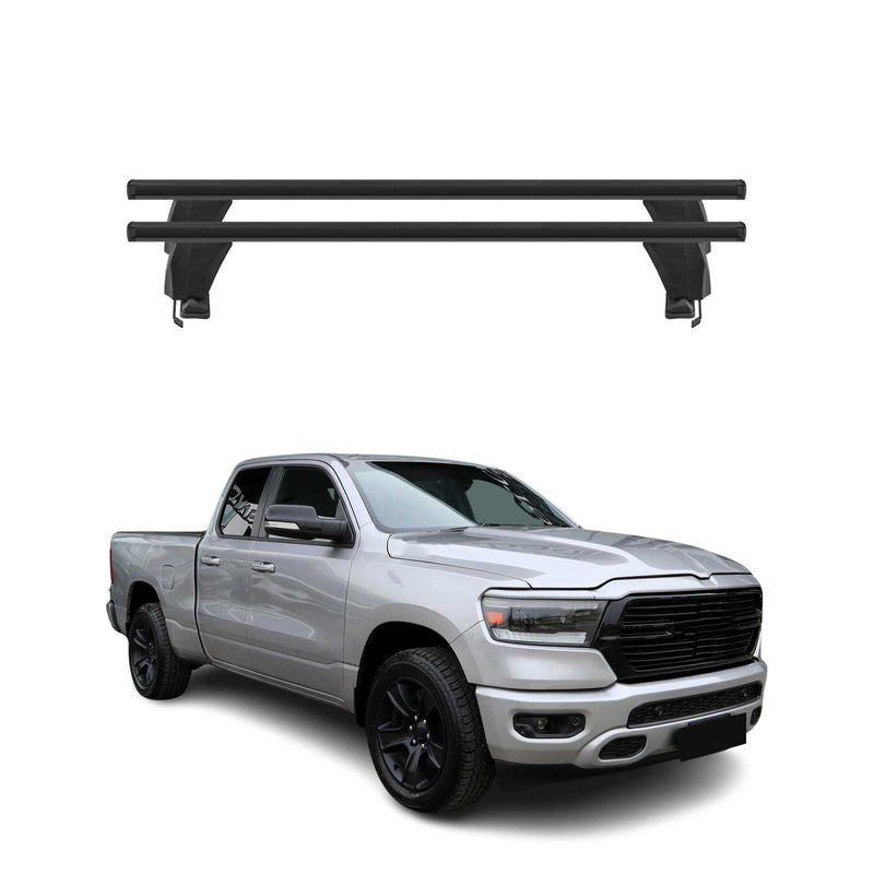 Menabo Barres de toit Transversales pour RAM 1500 V 2018-2025 Noir ABE 2x