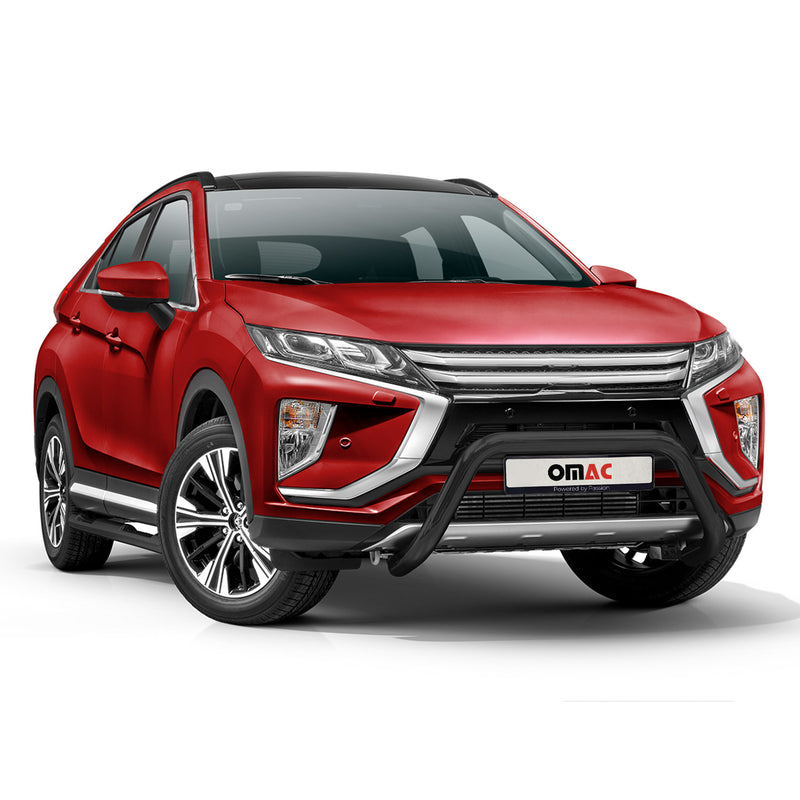 Pare-Buffle Avant Pour Mitsubishi Eclipse Cross 2017-2024 Noir en Acier