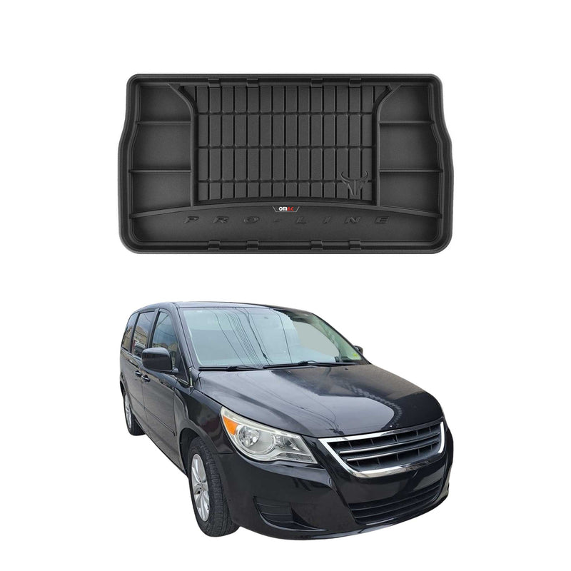 3D Tapis de Coffre pour VW Routan 2009-2013 OMAC Premium Noir