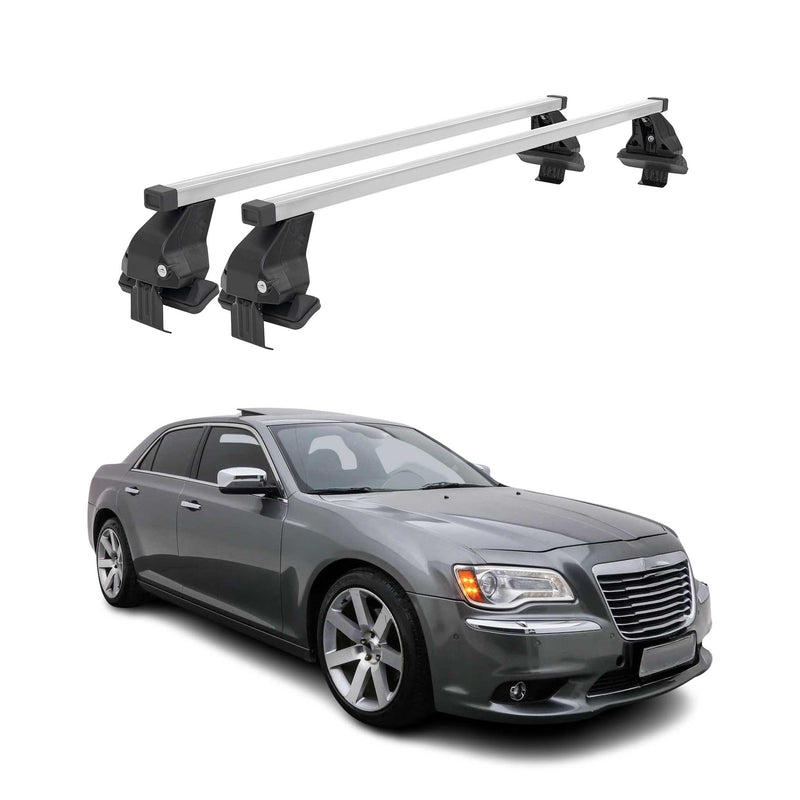 Barres de toit transversales pour Lancia Thema 2011-2014 Acier Gris