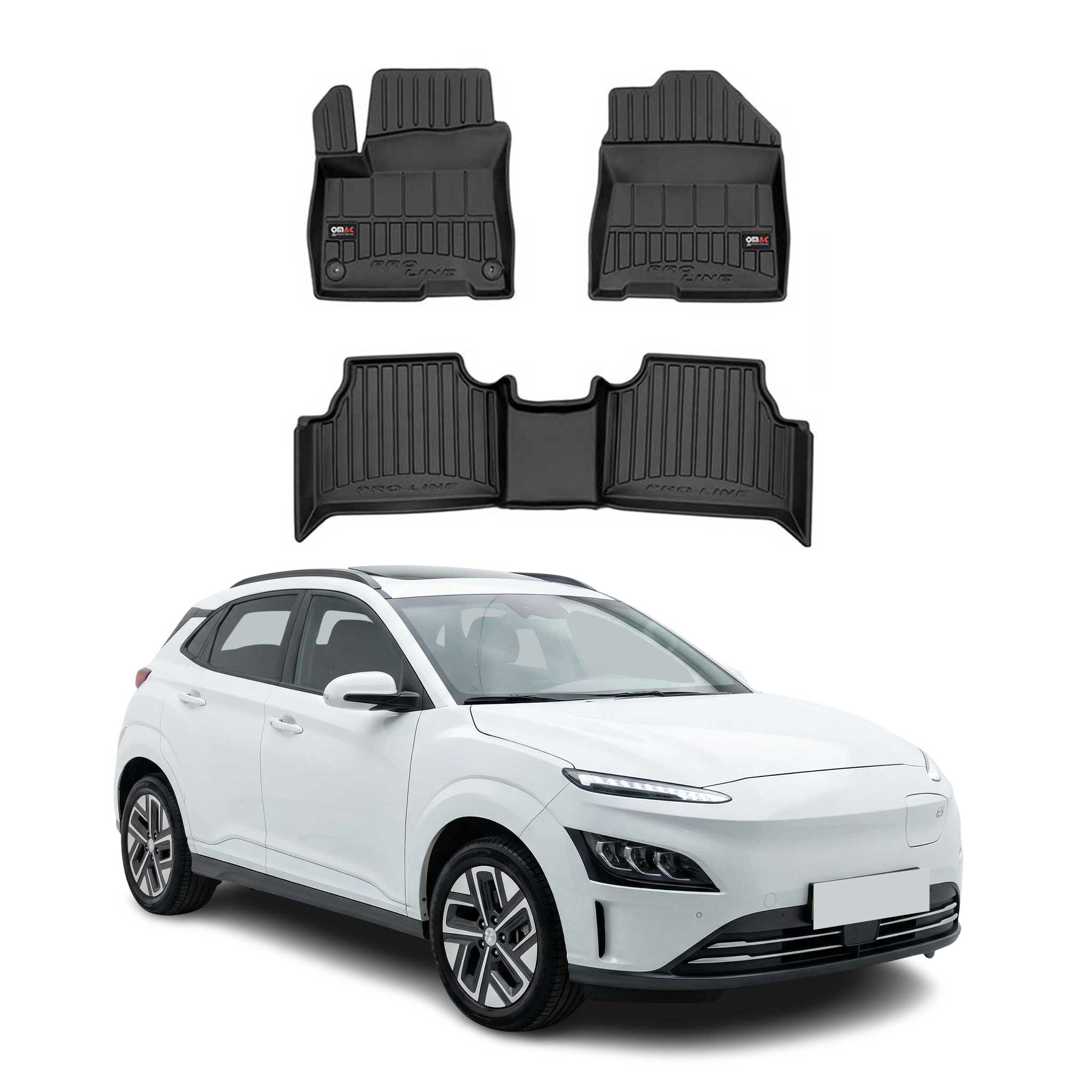 Tapis de Sol pour Hyundai Kona Electric mk1 2018-2023 TPE Noir