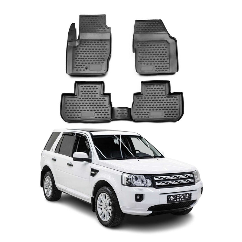 Tapis de Sol pour Land Rover Freelander 2006-2014 TPE Noir