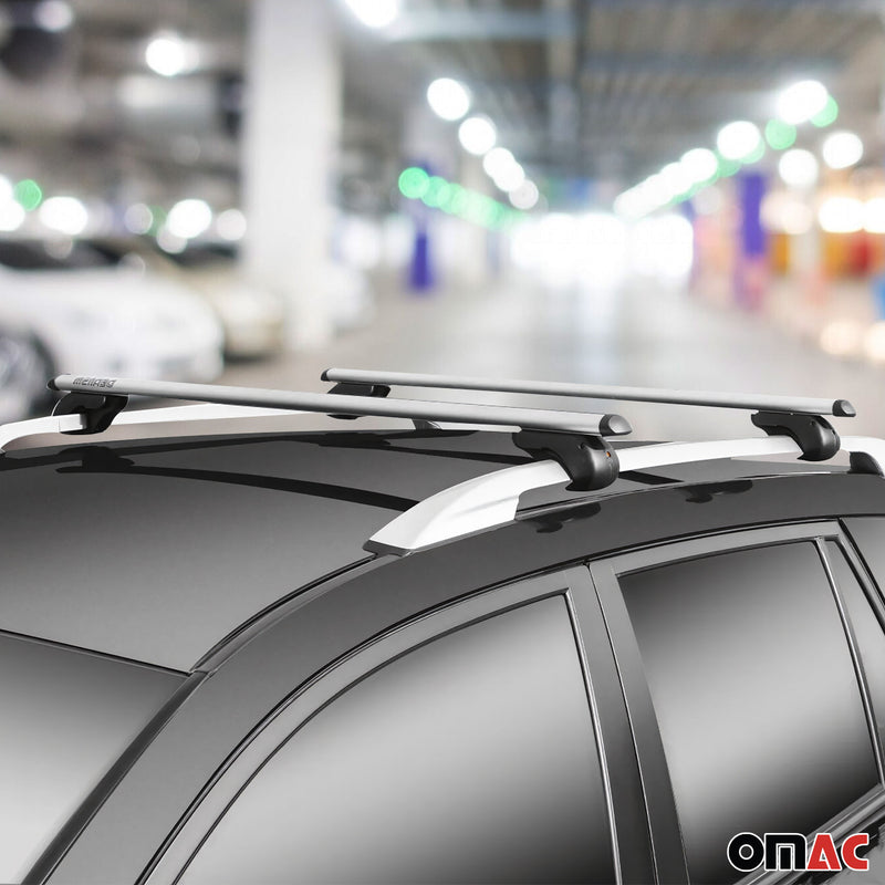 Barres de toit transversales pour Toyota Yaris 2000-2005 90kg Alu Gris 2tlg
