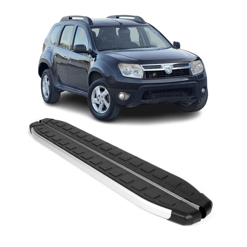 Marchepieds Latéraux pour Dacia Duster 2010-2018 Aluminium Noir Gris 2Pcs