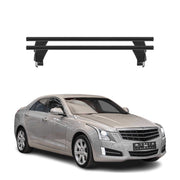 Menabo Barres de toit Transversales pour Cadillac ATS 2013-2019 Alu Noir 2x ABE