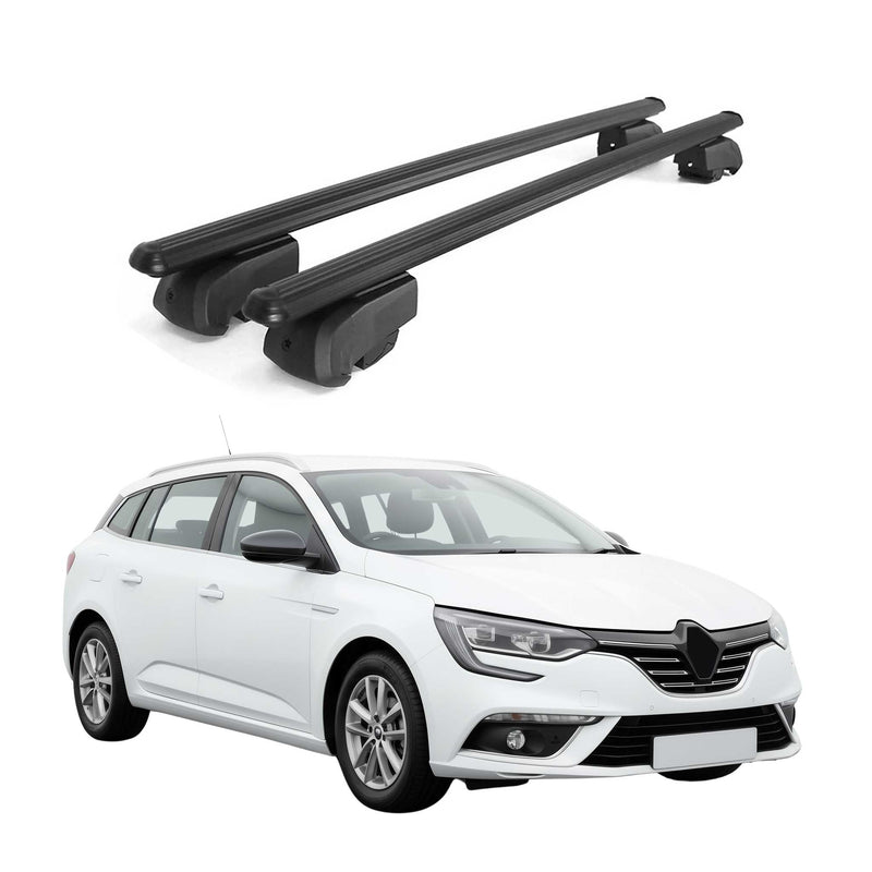 Barres de toit transversales pour Renault Megane mk4 Grandtour 2016-2025 Noir 2x