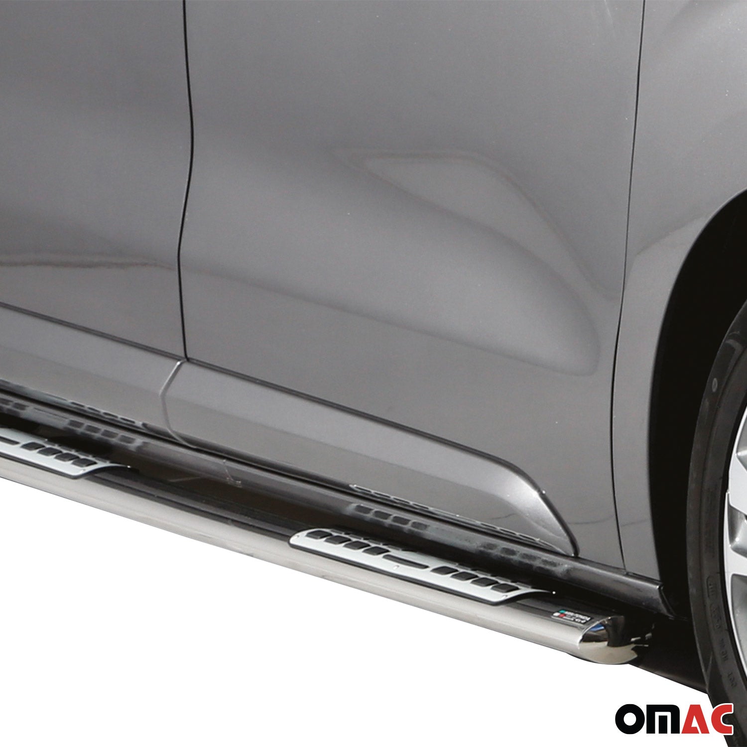 Marchepieds Latéraux pour Nissan NP300 Navara Double Cab 2015-2023 Acier Argent
