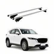 Menabo Barres de toit pour Mazda CX-5 III 2025-2026 Argenté Aluminium 2 Pièces