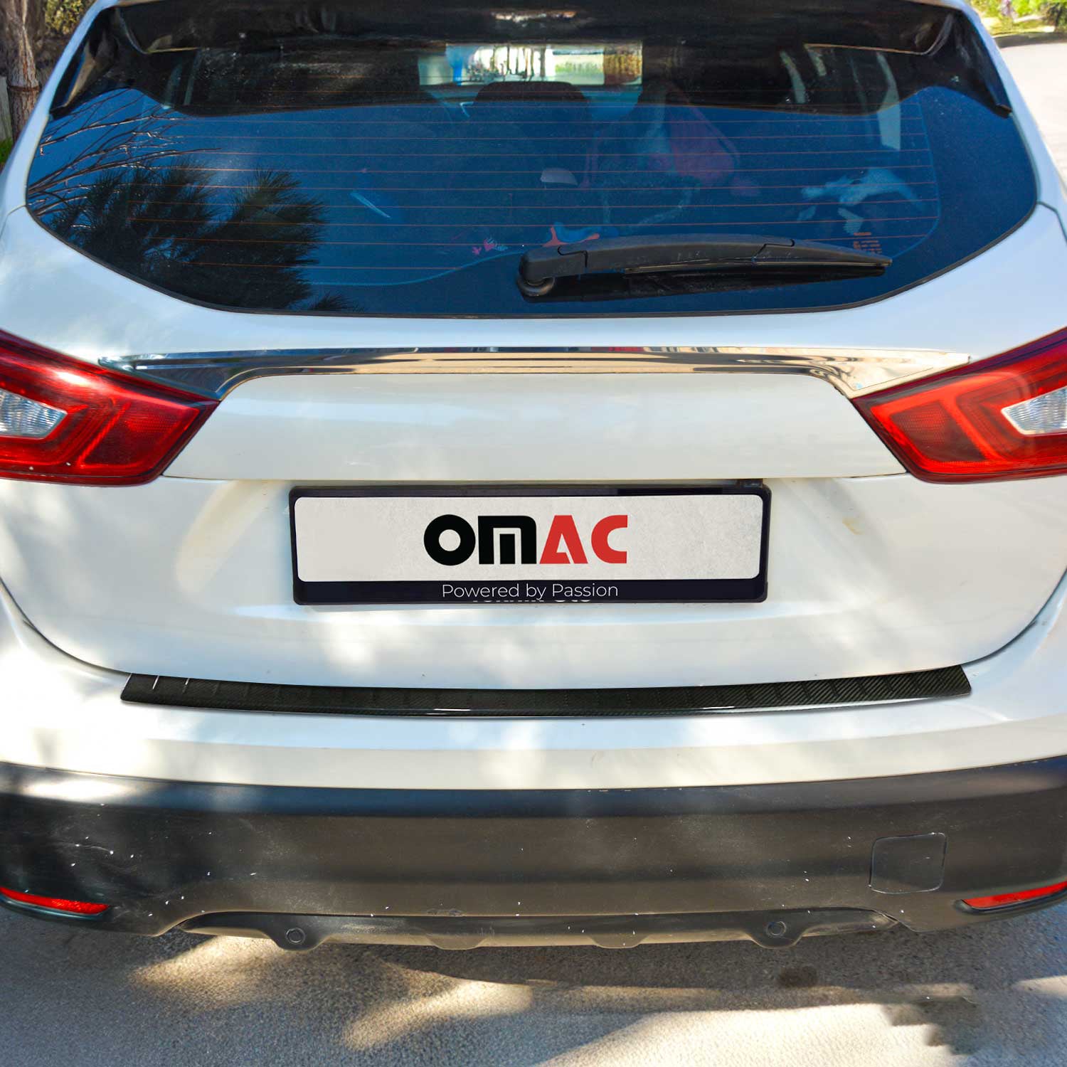 Protection seuil coffre pare-chocs Pour Nissan Qashqai 2014-2017 carbone