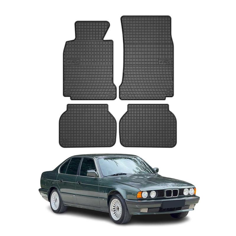 OMAC Tapis de sol pour BMW Série 5 E39 Berline Break 1995-2003 Noir caoutchouc