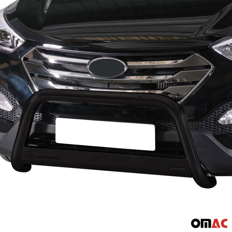 Pare-buffle Avant pour Hyundai Santa Fe 2012-2015 63 mm en Acier Noir