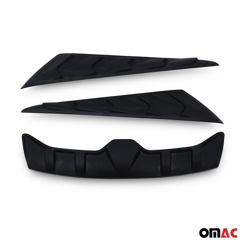 Deflecteurs d'air capot de voiture pour VW Amarok 2010-2022 en ABS Noir 3 Pcs