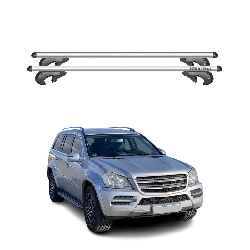 Barres de toit transversales pour Mercedes GL X164 2006-2012 90kg Alu Gris