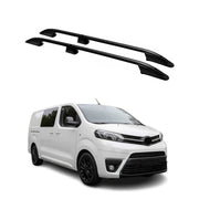 Barres de toit longitudinales pour Toyota ProAce / ProAce Verso 2016-26 L2 Noir