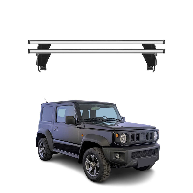 Menabo Barres de toit Transversales pour Suzuki Jimny 2018-2025 Gris ABE 2x