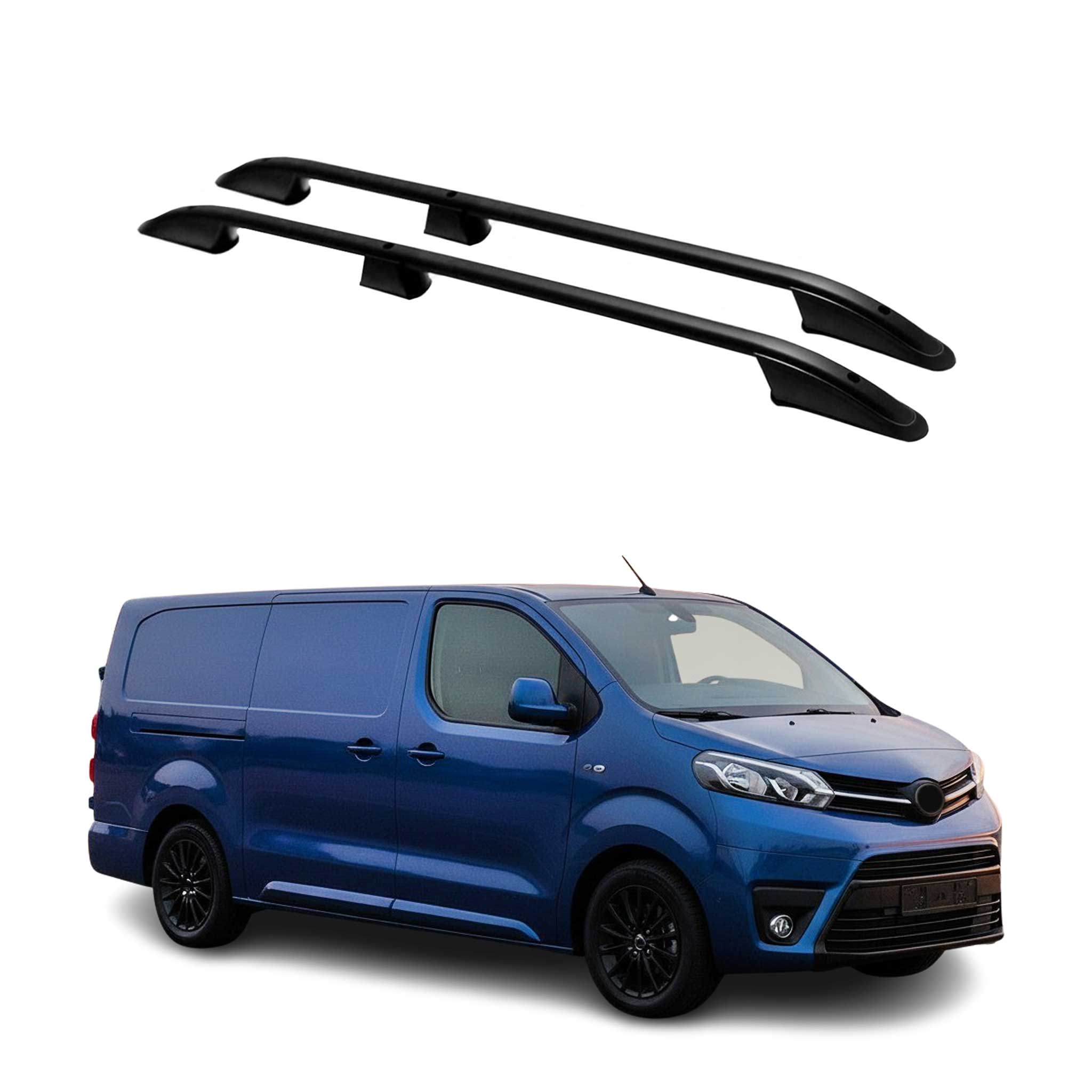 Barres de toit longitudinales pour Toyota Proace 2016-2026 L3 Long Alu Noir