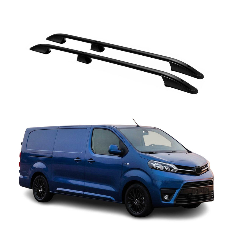 Barres de toit longitudinales pour Toyota Proace 2016-2024 L3 Long Alu Noir