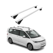 Barres de toit Transversales pour VW Multivan T7 2022-2026 Acier Gris 2Pcs