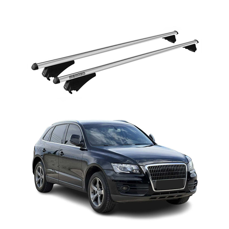 Menabo Barres de toit transversales pour Audi Q5 8R 2008-2017 Alu Gris 2x