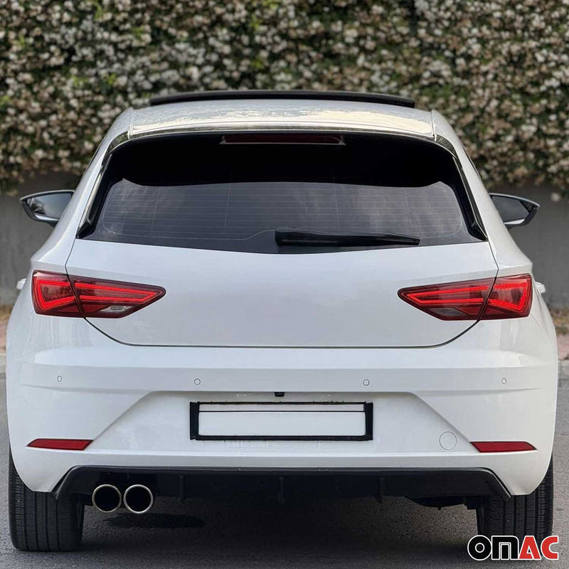 Baguettes pour contour Latérales pour Seat Leon 3 2012-2020 ABS Noir 2x