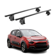 Barres de toit transversales acier pour Citroen C3 III 2017-2024 TÜV Noir 2Pcs