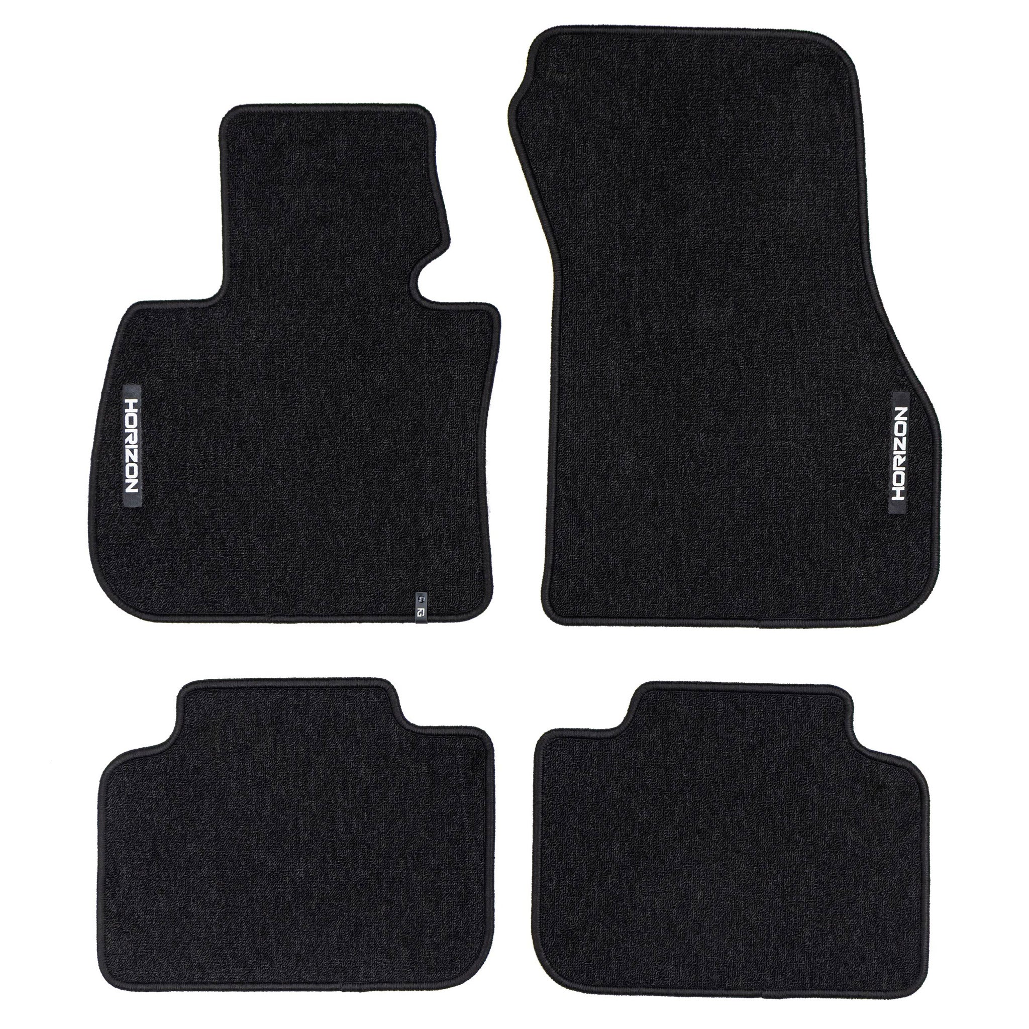 Tapis de sol pour BMW Série 2 Active Tourer F45 2014-2021 Velours Noir 4Pcs