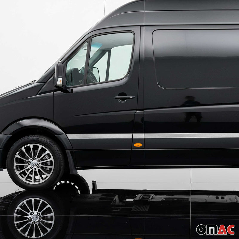 Baguette protection Latérale de porte pour VW Crafter 2006-2017 L2 Chromé Brossé